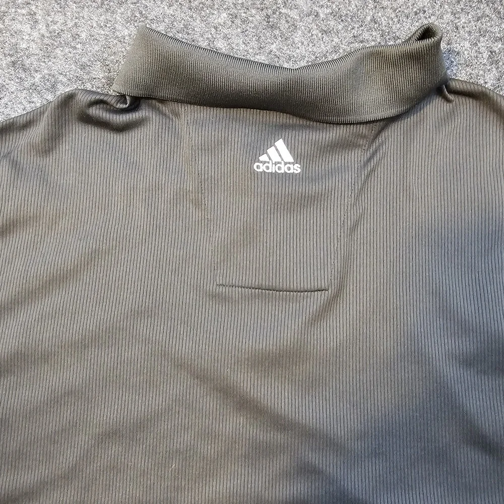 Adidas ClimaCool Golf Polo Shirt Men's XL Black Striped Performance Short Sleeve